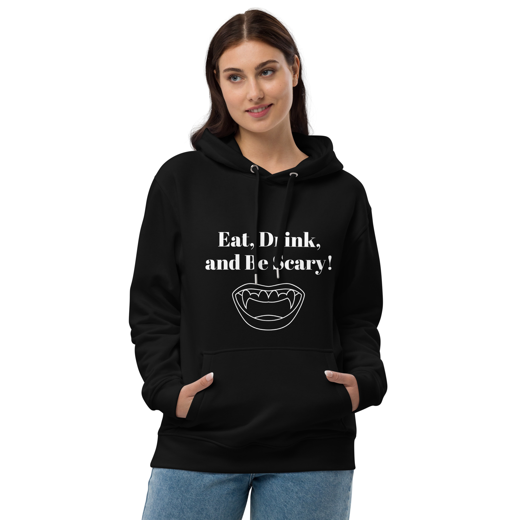 Premium eco hoodie | Eat, Drink and Be Scary! Halloween