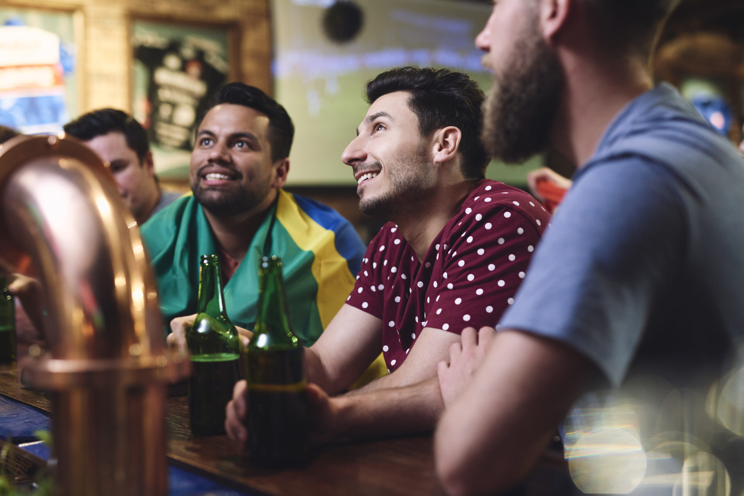 Daytona 500 watch party setup with race day food, themed decorations, and a TV ready for NASCAR viewing at home.